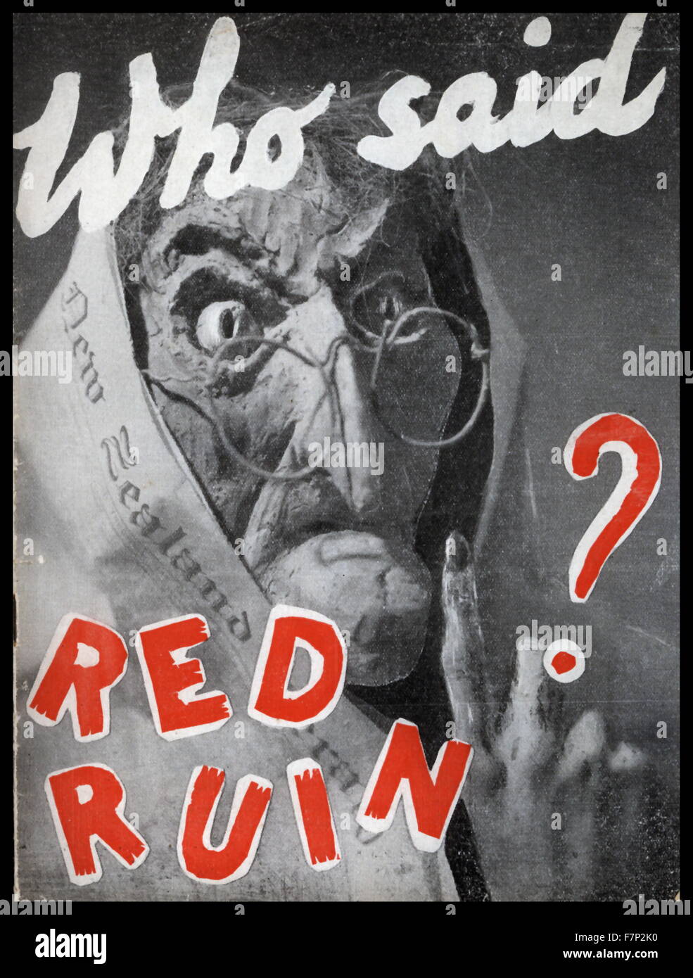 New Zealand 1950 antikommunistischer Propaganda poster Stockfoto