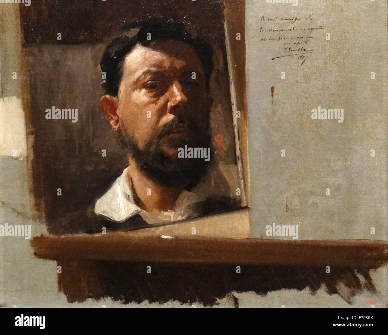 Selbstporträt des spanischen Malers Joaquim Sorolla (1863-1923). Datiert 1897 Stockfoto