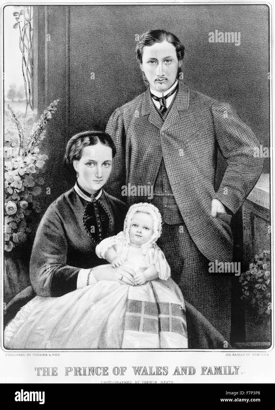 Porträt (König Edward VII) als Prinz von Wales (1841-1910) mit Familie. Vom 1870 Stockfoto