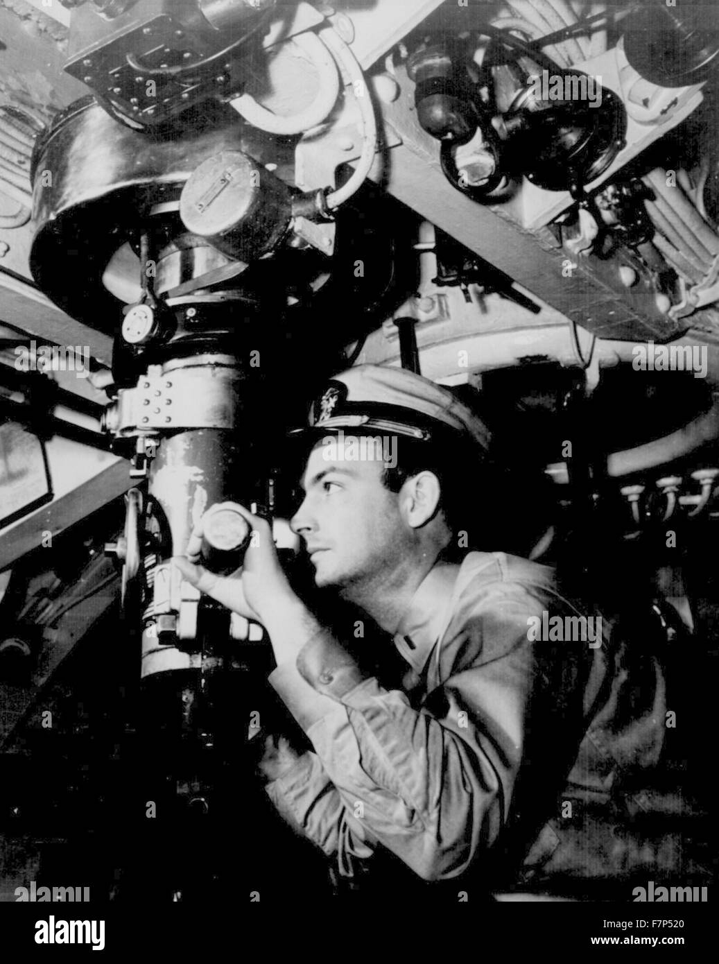 US-u-Boot-Kapitän WWII. Stockfoto