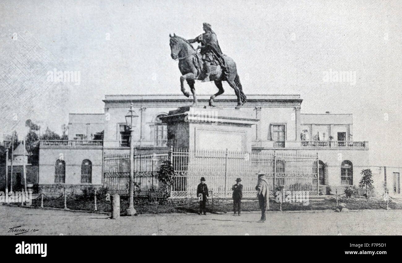 Statue von König Charles IV (1748 – 1819) von Spanien in Mexiko-Stadt 1890 Stockfoto