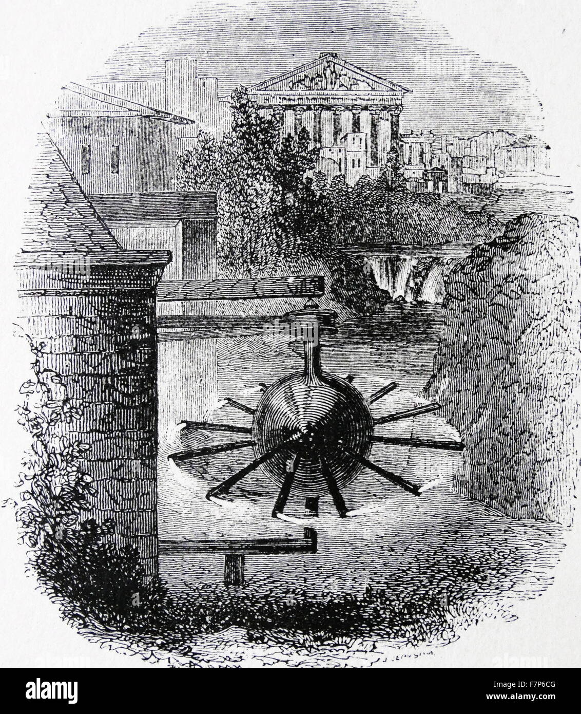 HERO von ALEXANDRIA - 1. Jahrhundert ADReconstruction des Heldes Dampfmaschine. (Aktion und Reaktion) Stockfoto