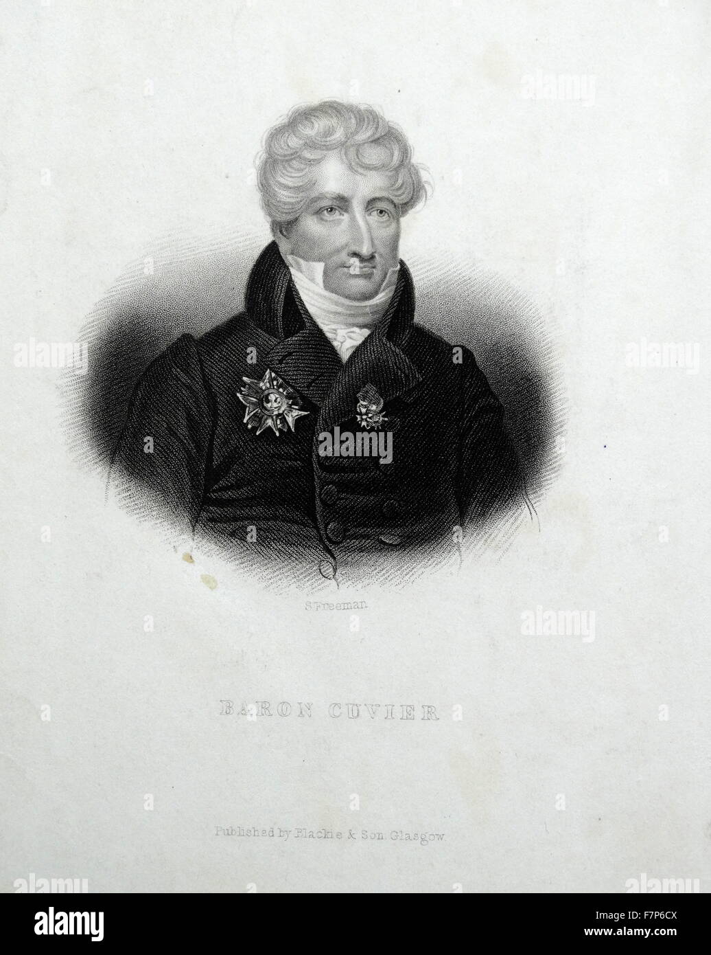 Georges Leopold Cuvier, Baron Cuvier 1769-1832 Stockfoto