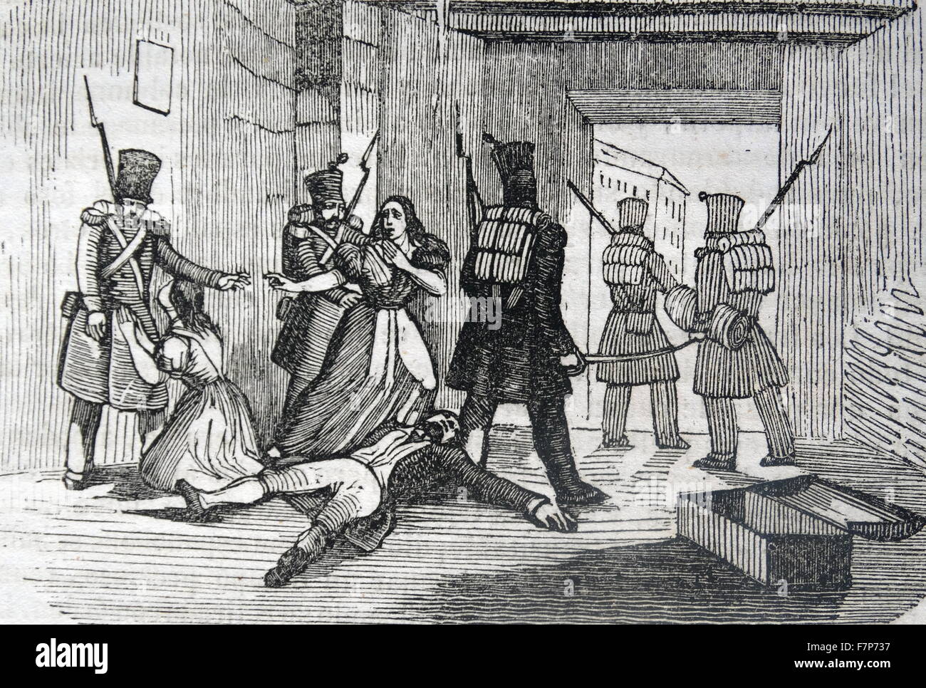 Rebellen gefangen in der spanische Unabhängigkeitskrieg 1808 Stockfoto