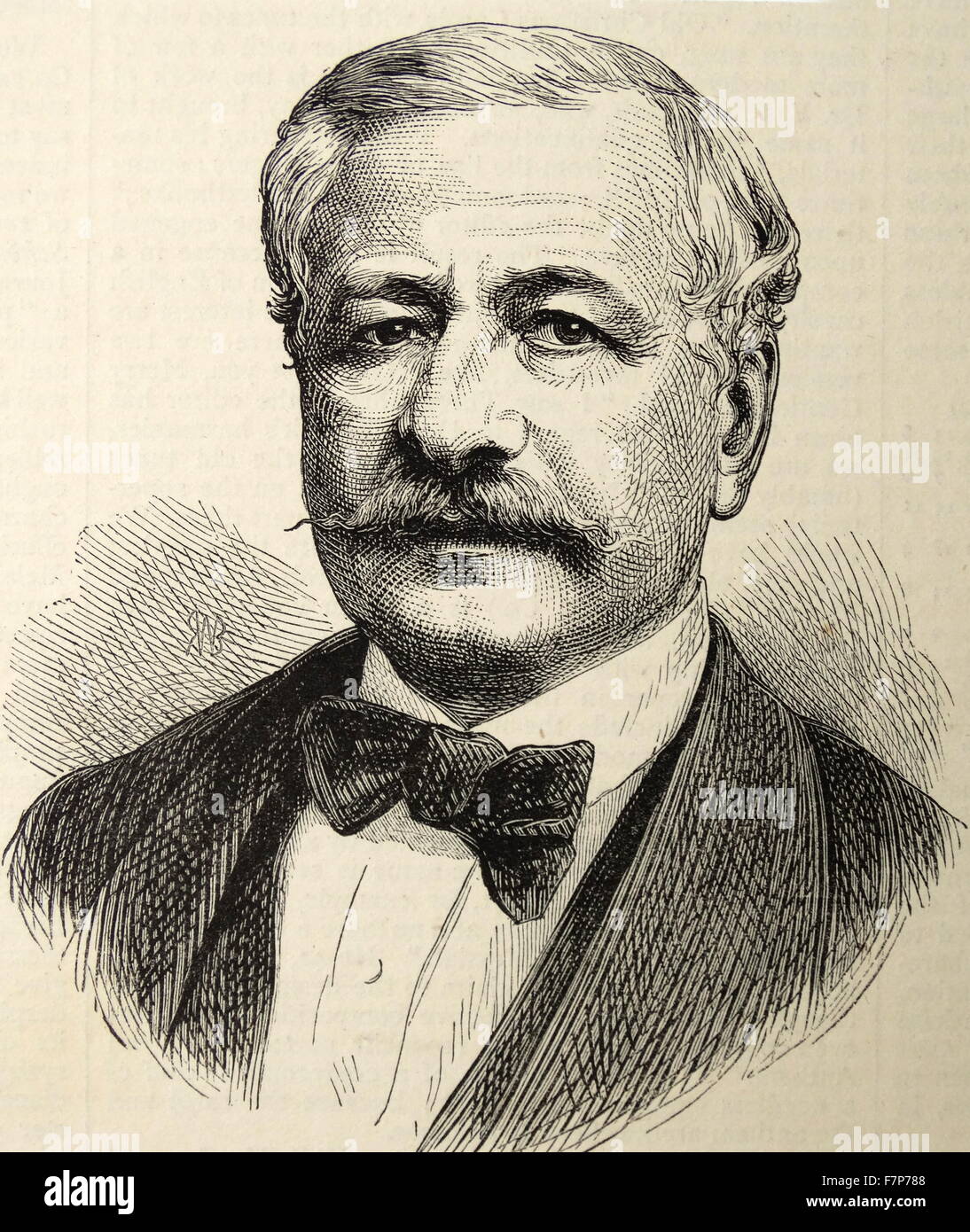 Ferdinand De LESSEPS - 1805-1894 französische Kanal Promoter und Diplomat. Stockfoto