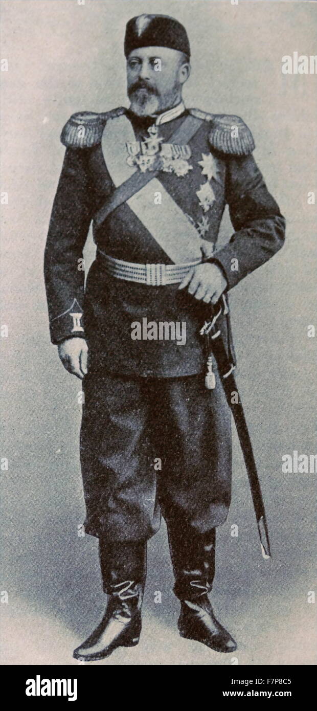 Edward VII in seiner Uniform als Oberst eines russischen Regiments Stockfoto