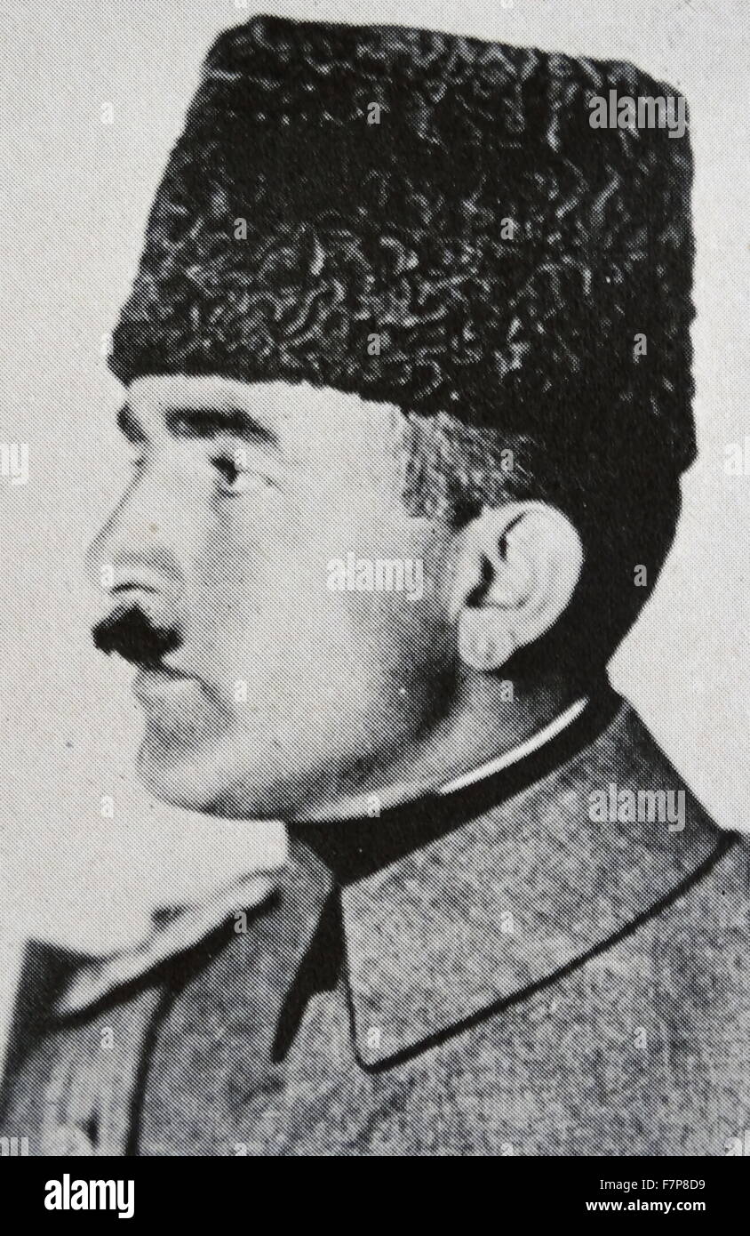 Enver Pascha, der Sohn einer Brücke Halter oder Führer der Jungtürken, machte sich Herr über das Osmanische Reich im Jahr 1913. Stockfoto