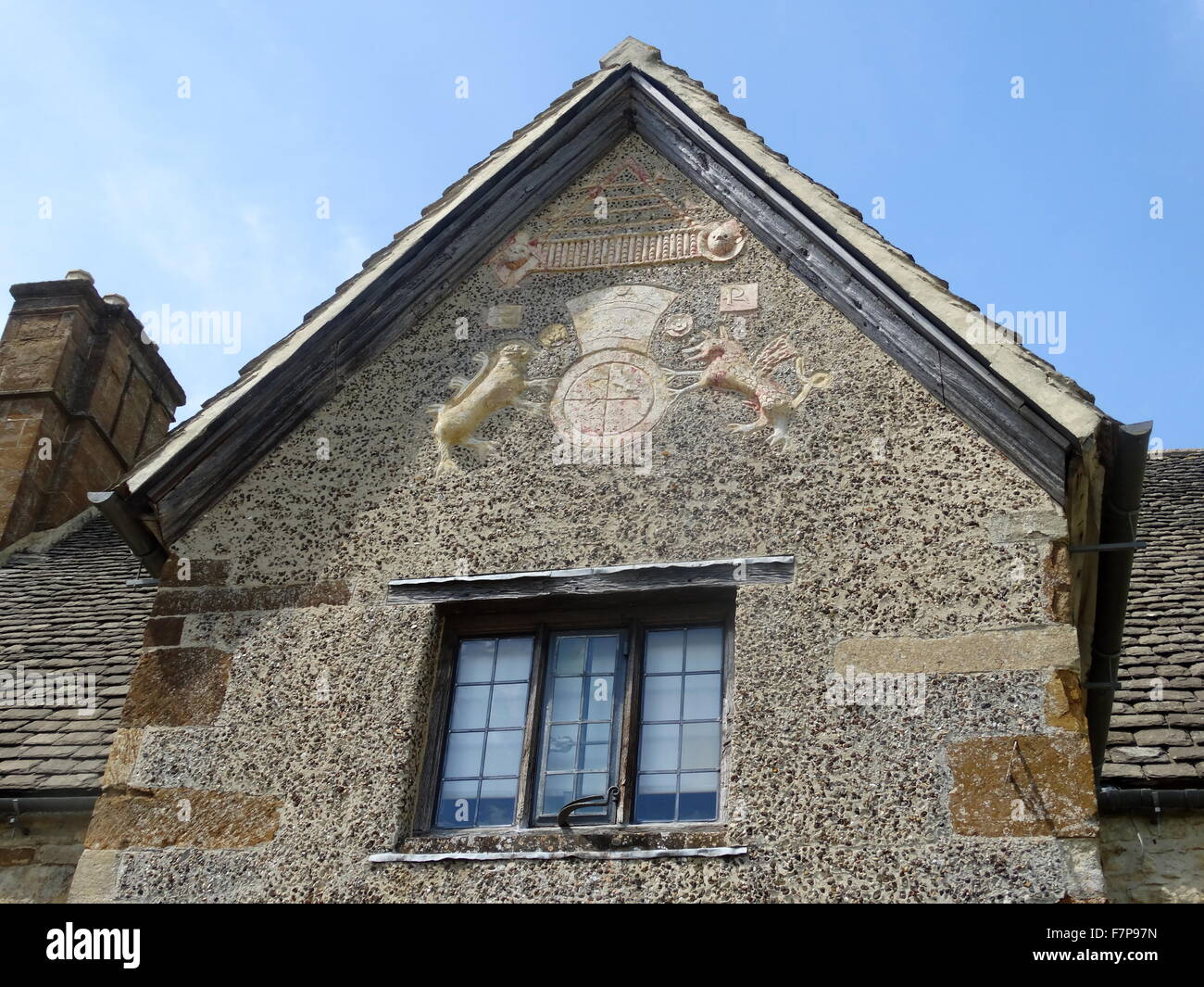 Sulgrave Manor Tudor Englisch, Stammsitz der Familie von George Washington (Ist Präsident der USA). Das Haus wurde erbaut über 1540 – 60. Stockfoto