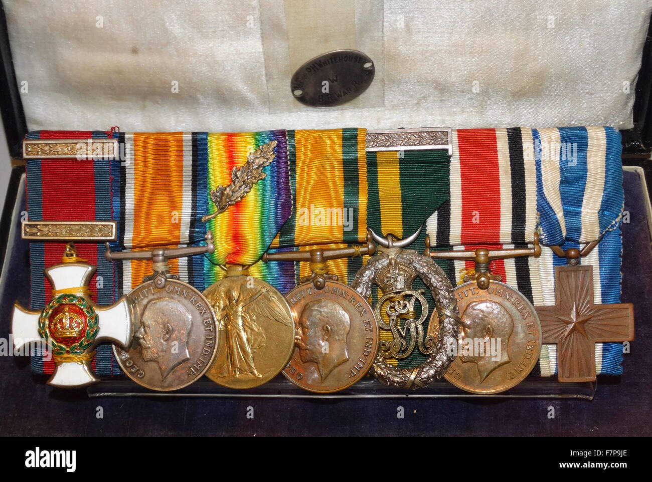 Britische Armee-Krieg-Medaillen. Erster Weltkrieg Stockfoto