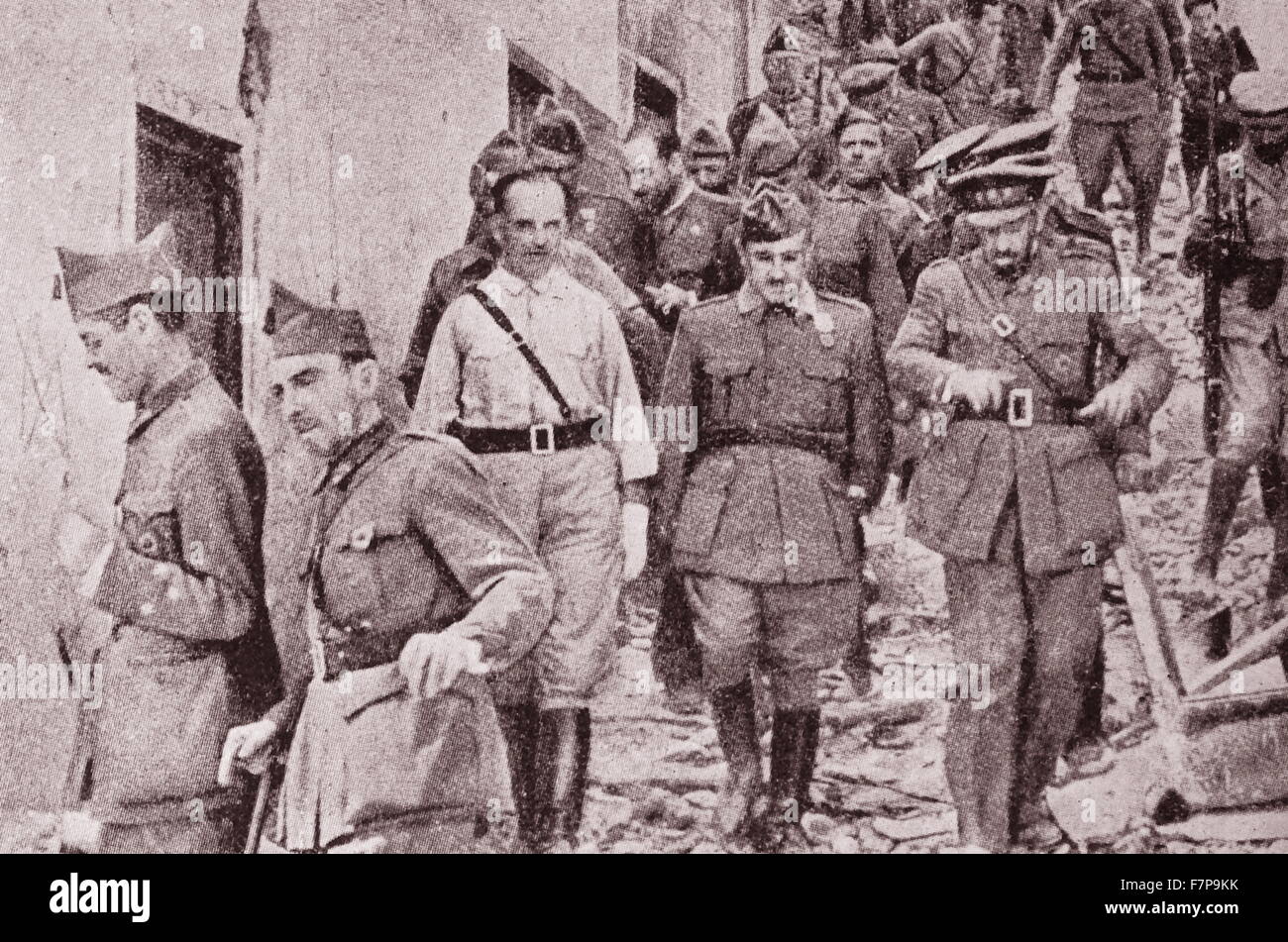 Franco Besuch Verteidiger der Alcazar von Toledo am Tag als Mitglieder