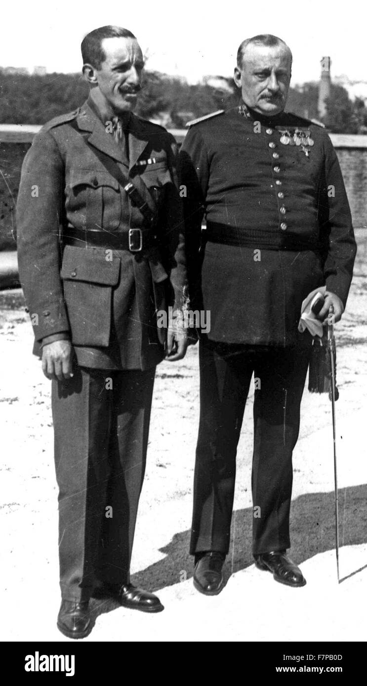 Alfonso XIII, König von Spanien und general Primo de Rivera 1923