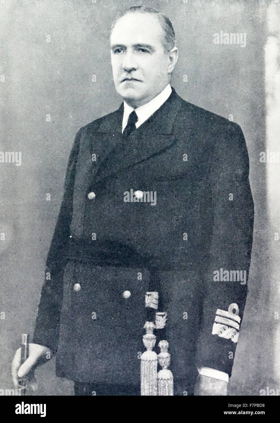 Vizeadmiral Manuel Ruiz de Atuari, nationalistische Marineoffizier während des spanischen Bürgerkriegs Stockfoto