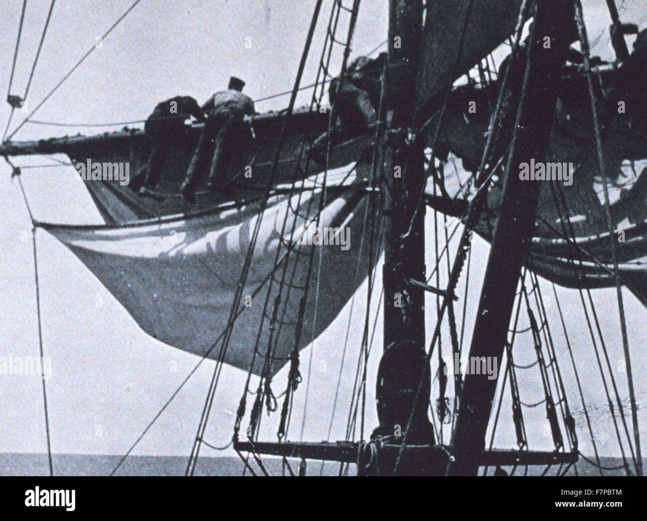 In der Takelage ". In: "Südpol", von Roald Amundsen, 1872-1928 Stockfoto