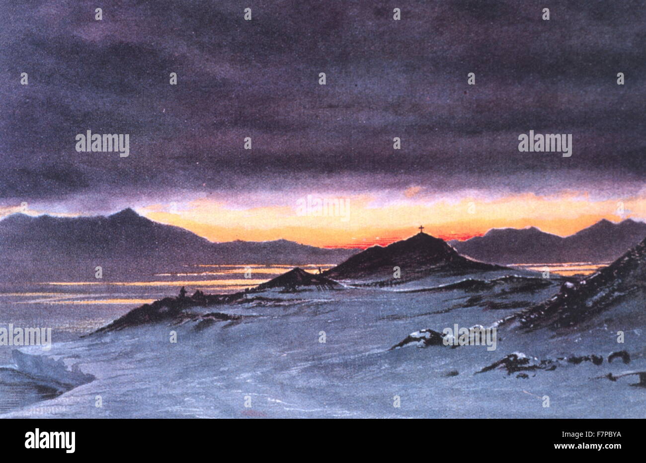 Hut Point, Mitternacht, 27. März 1911. In: "Scotts letzte Expedition" Stockfoto