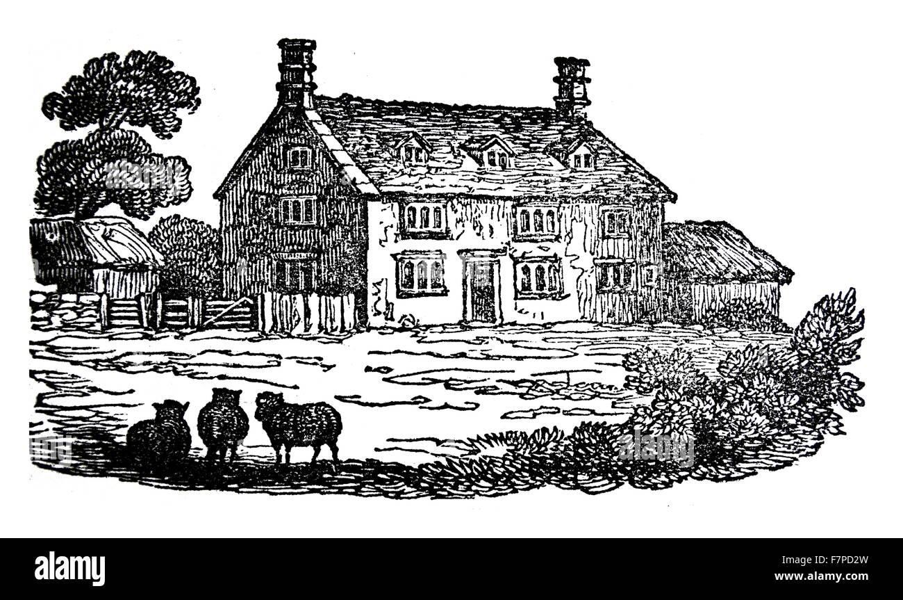 Woolsthorpe Manor, in der Nähe von Grantham, Lincolnshire, das Geburtshaus Isaac Newton. Stockfoto