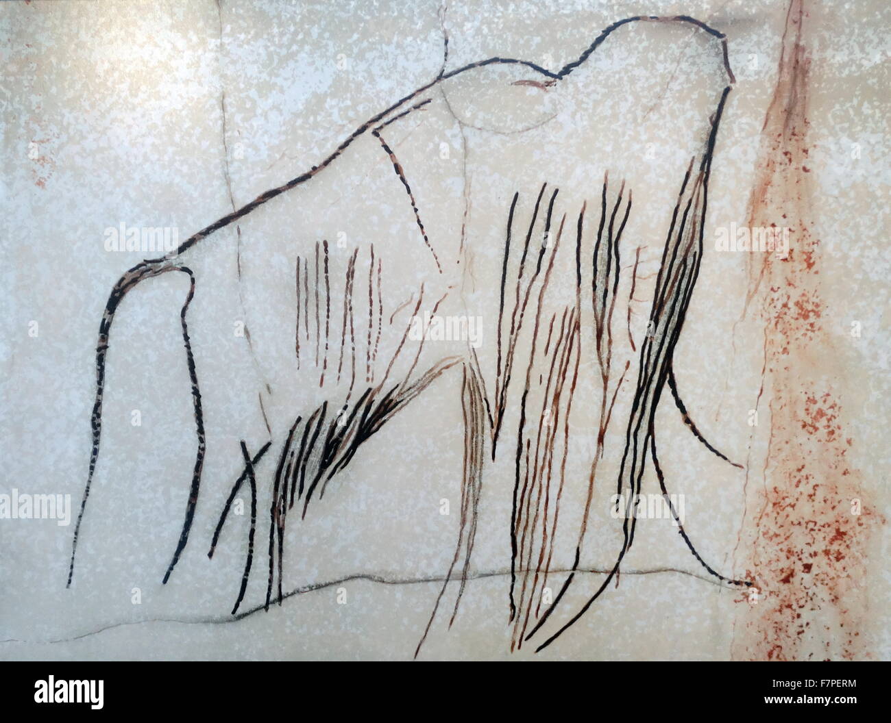 Steinzeit-Höhlenmalerei aus Frankreich Stockfoto