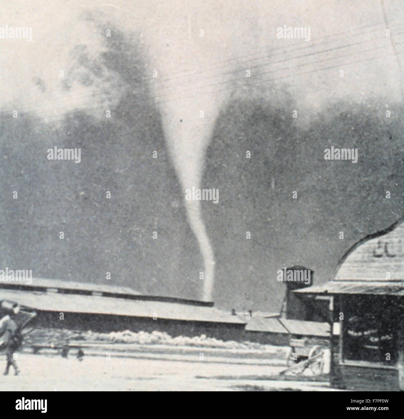 Foto von einem Tornado bei Ellis, Kansas. Datiert 1919 Stockfoto