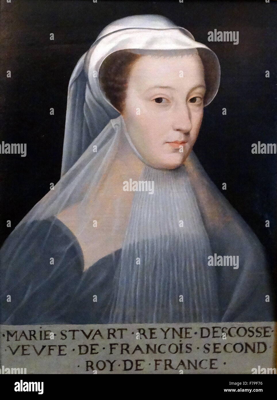 Porträt von Mary Queen of Scots von François Clouet (1510-1572) französischen Renaissance Miniaturist und Maler. Datiert aus dem 16. Jahrhundert Stockfoto