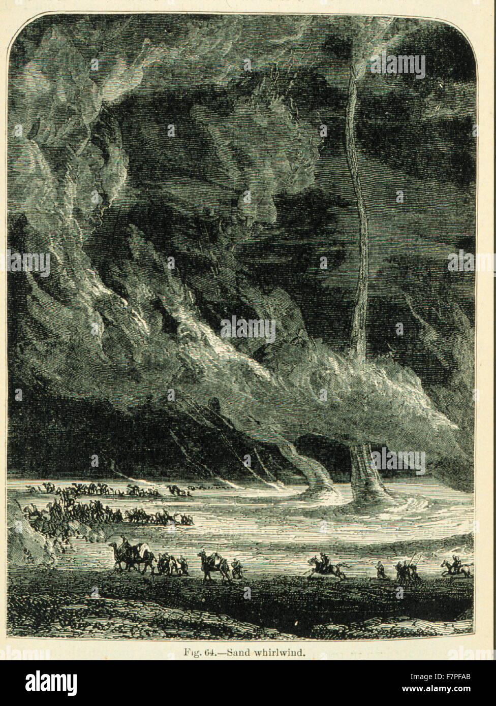 Illustration aus dem Werk von Camille Flammarion der Wirbelwinde. Datiert 1873 Stockfoto