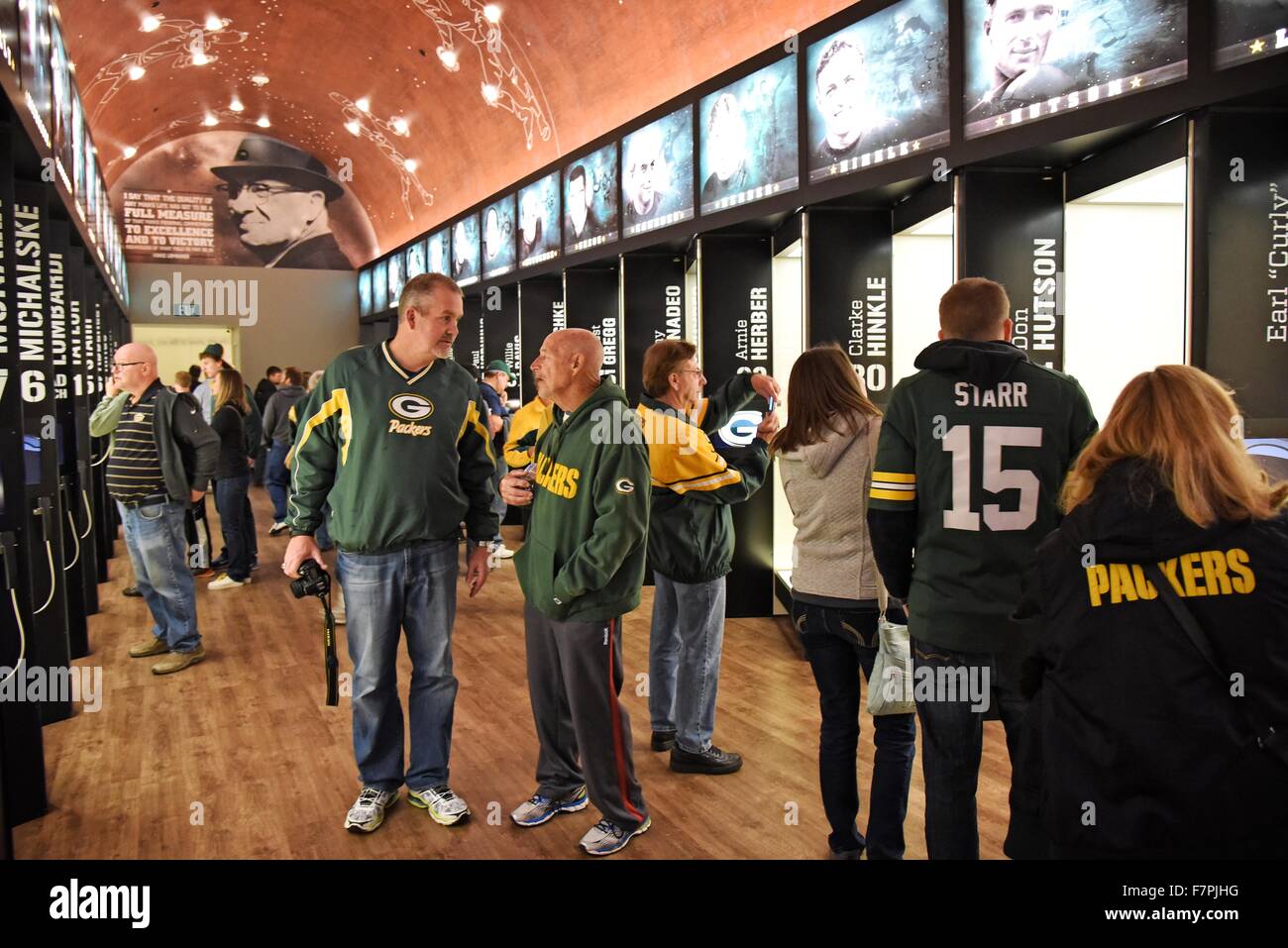 Lambeau Field Green Bay Wisconsin. Heimat der Green Bay Packers NFL American Football Team. Stockfoto