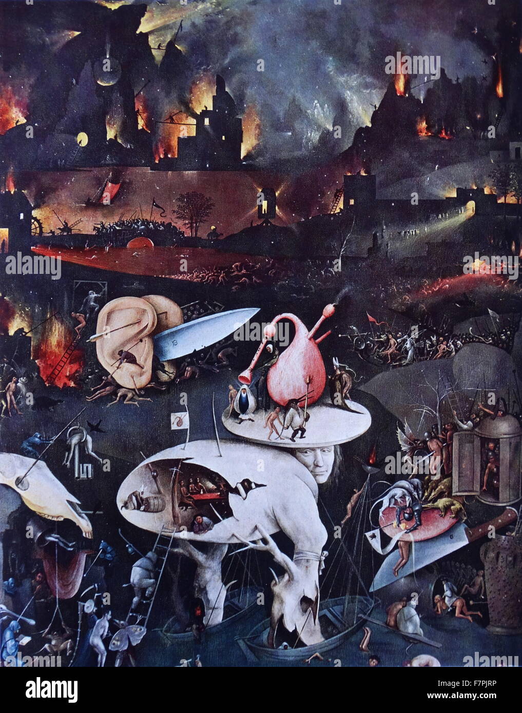 Teil der Mitteltafel des "der Garten der weltlichen Lüste" von Hieronymus Bosch (1450-1516) altniederländischen Maler. Datiert aus dem 16. Jahrhundert Stockfoto Teil der Mitteltafel des "der Garten der weltlichen Lüste" von Hieronymus Bosch (1450-1516) altniederländischen Maler. Datiert aus dem 16. Jahrhundert Stockfoto