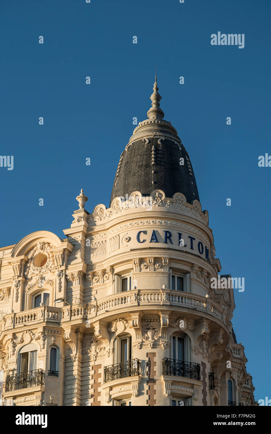 Carlton Hotel, Cannes, Alpes Maritimes, Cote d ' Azur, Provence, Frankreich Stockfoto