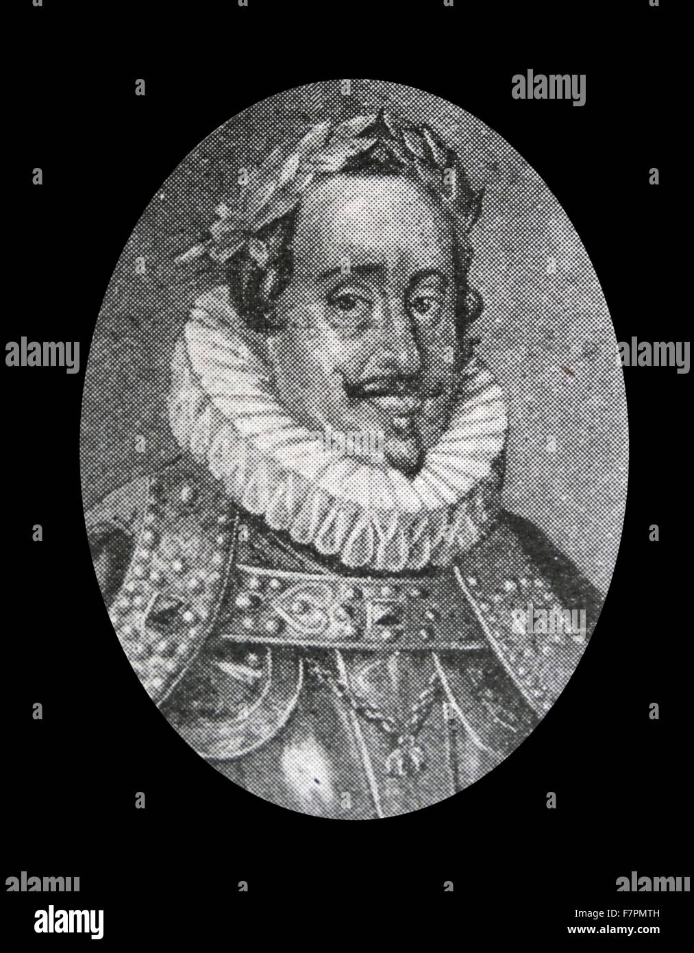 König Ferdinand II. Aus dem Haus Habsburg, der Herrscher von Böhmen und Ungarn, traf er eine Revolte der Böhmen 1619. Stockfoto