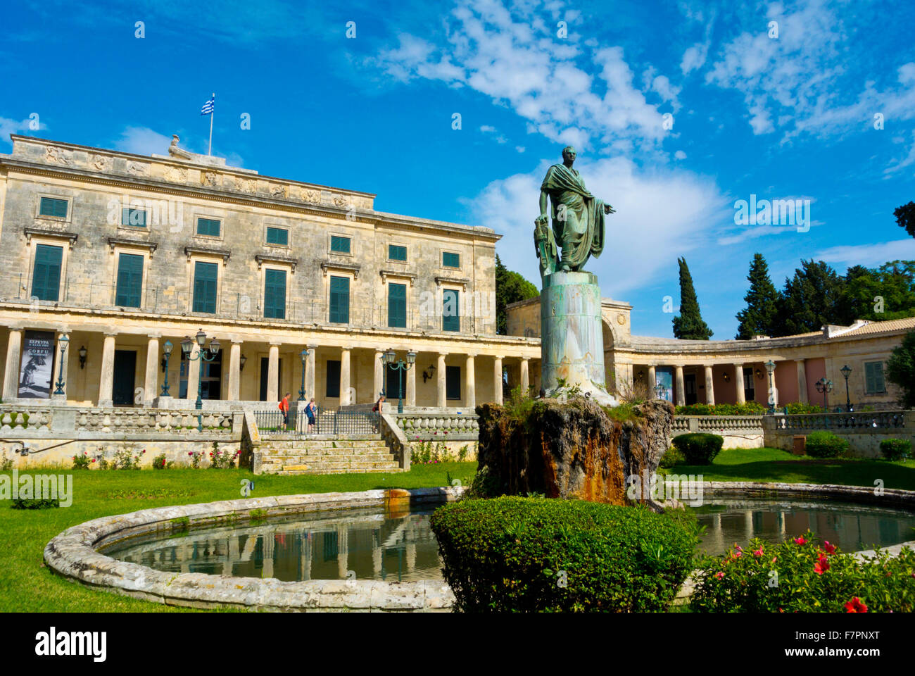 Statue von Frederick Adam, Palaia Anaktora, Old Palace, Palace of St. Michael und St. George, Korfu, Griechenland Stockfoto