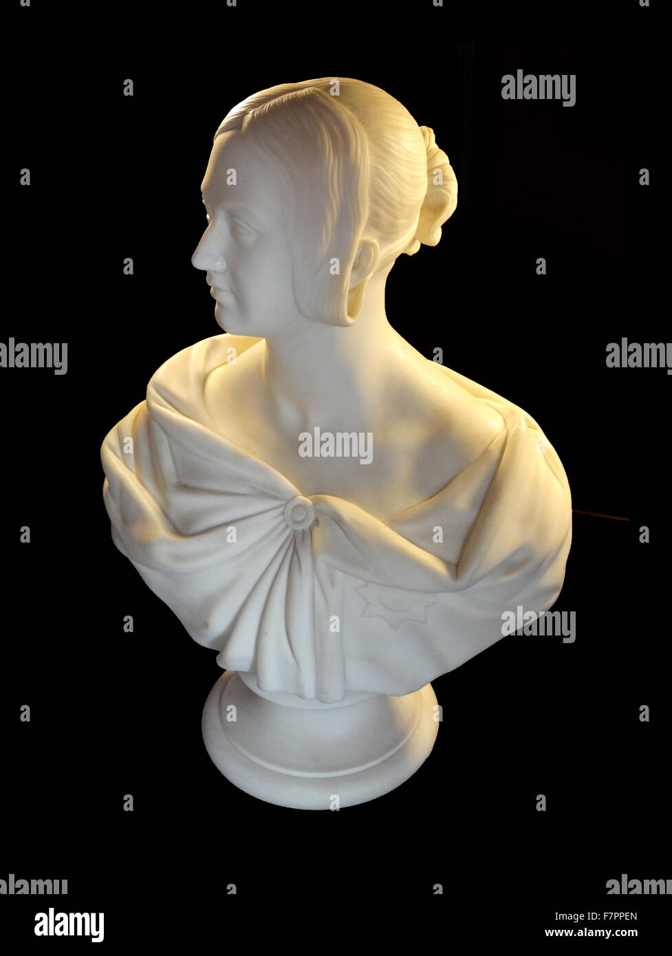 Büste der Königin Victoria Alter 29 (1819-1901) Königin des Vereinigten Königreichs von Großbritannien und Irland. Datiert 1838 Stockfoto