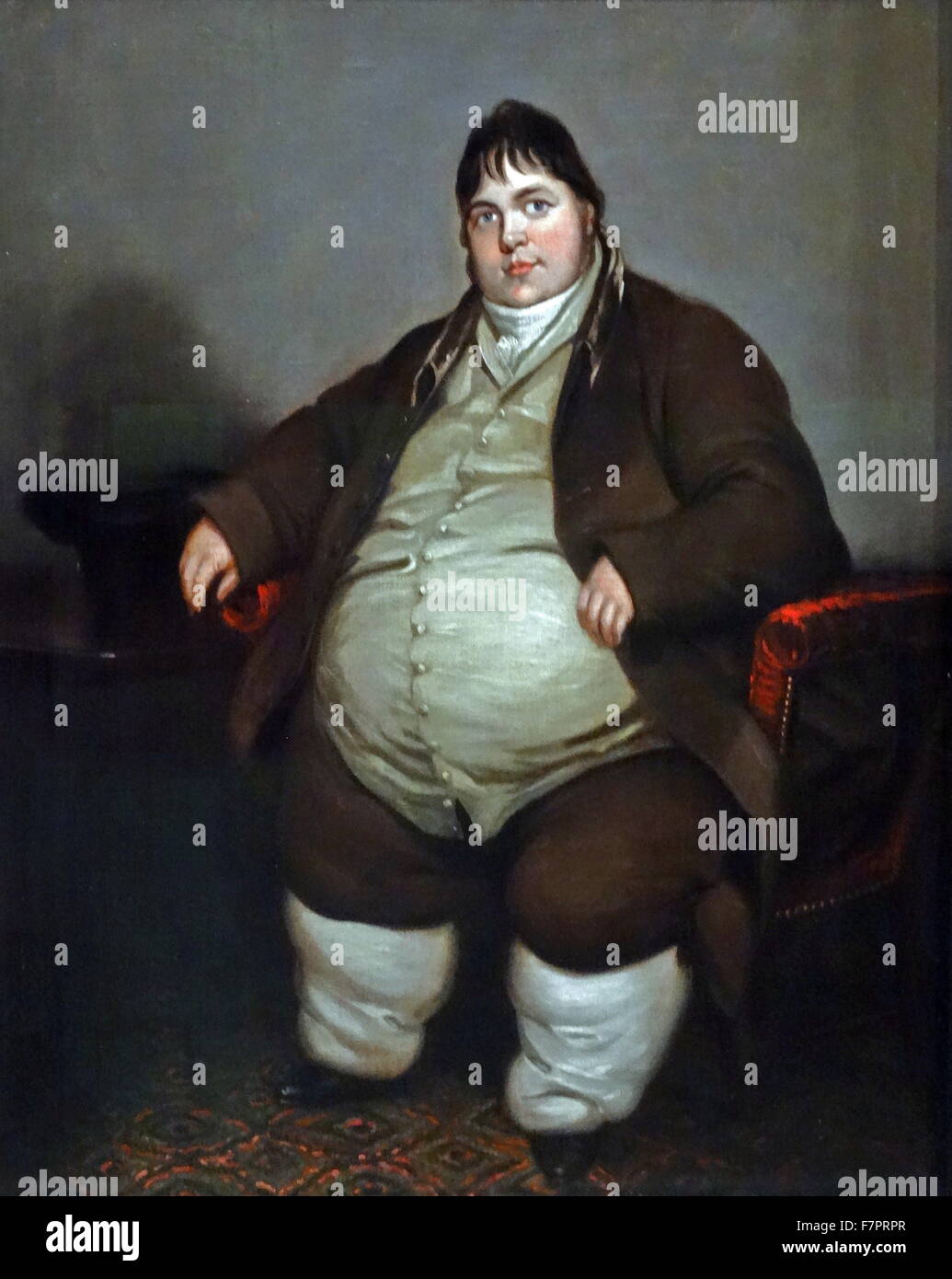 Daniel Lambert (13. März 1770 – 21. Juni 1809) Tier Züchter aus Leicester, England, berühmt für seine ungewöhnlich groß. Im Jahre 1805 Lambert wog 50 Stein (700 lb; 318 kg), und war der schwerste authentifizierte Person bis zu diesem Zeitpunkt in der aufgezeichneten Geschichte geworden Stockfoto