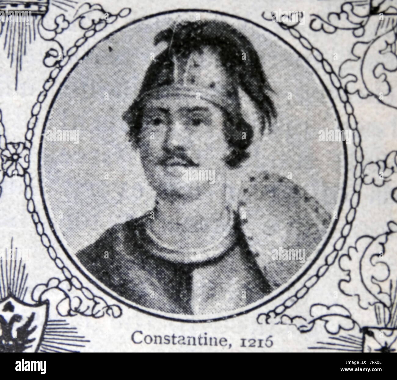 Constantine Komnenos Doukas (ca. 1172 – nach 1242), in der Regel einfach Constantine Doukas, Sohn des Sebastokrator John Doukas und Bruder der Gründer von dem Despotat Epirus, Michael und Theodore benannt. Er war Gouverneur von Akarnanien und Aetolia benannt und den Rang eines Despoten, die er bis zu seinem Tod innehatte. Stockfoto