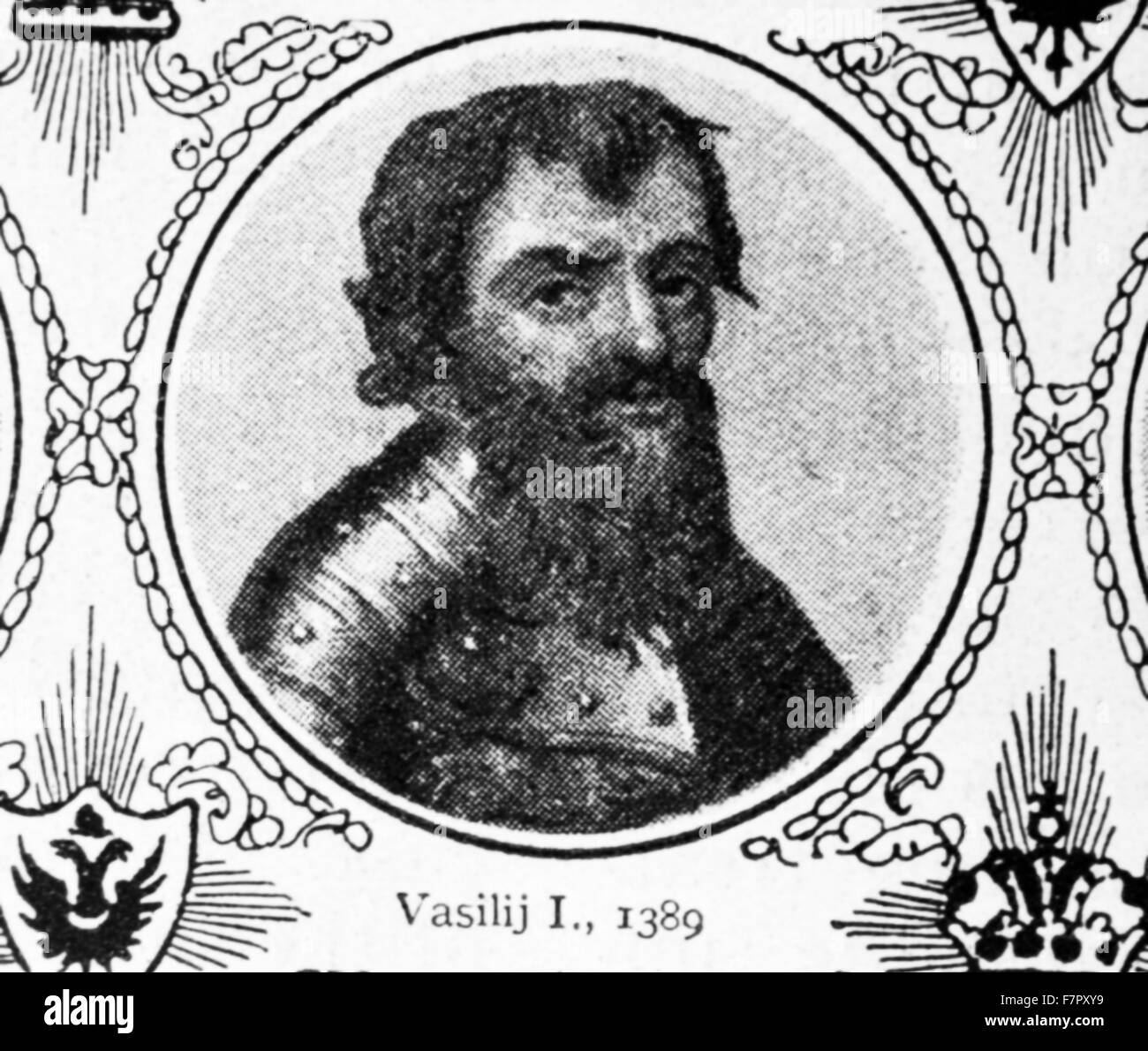 Wassili ich Dmitriyevich (1371 – 1425) Großfürst von Moskau (r. 1389 – 1425), Stockfoto