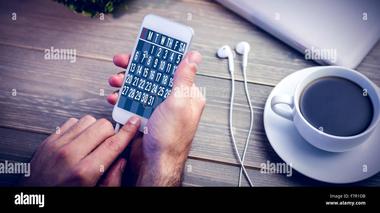 Zusammengesetztes Bild der Lock-Screen Technologie Stockfoto