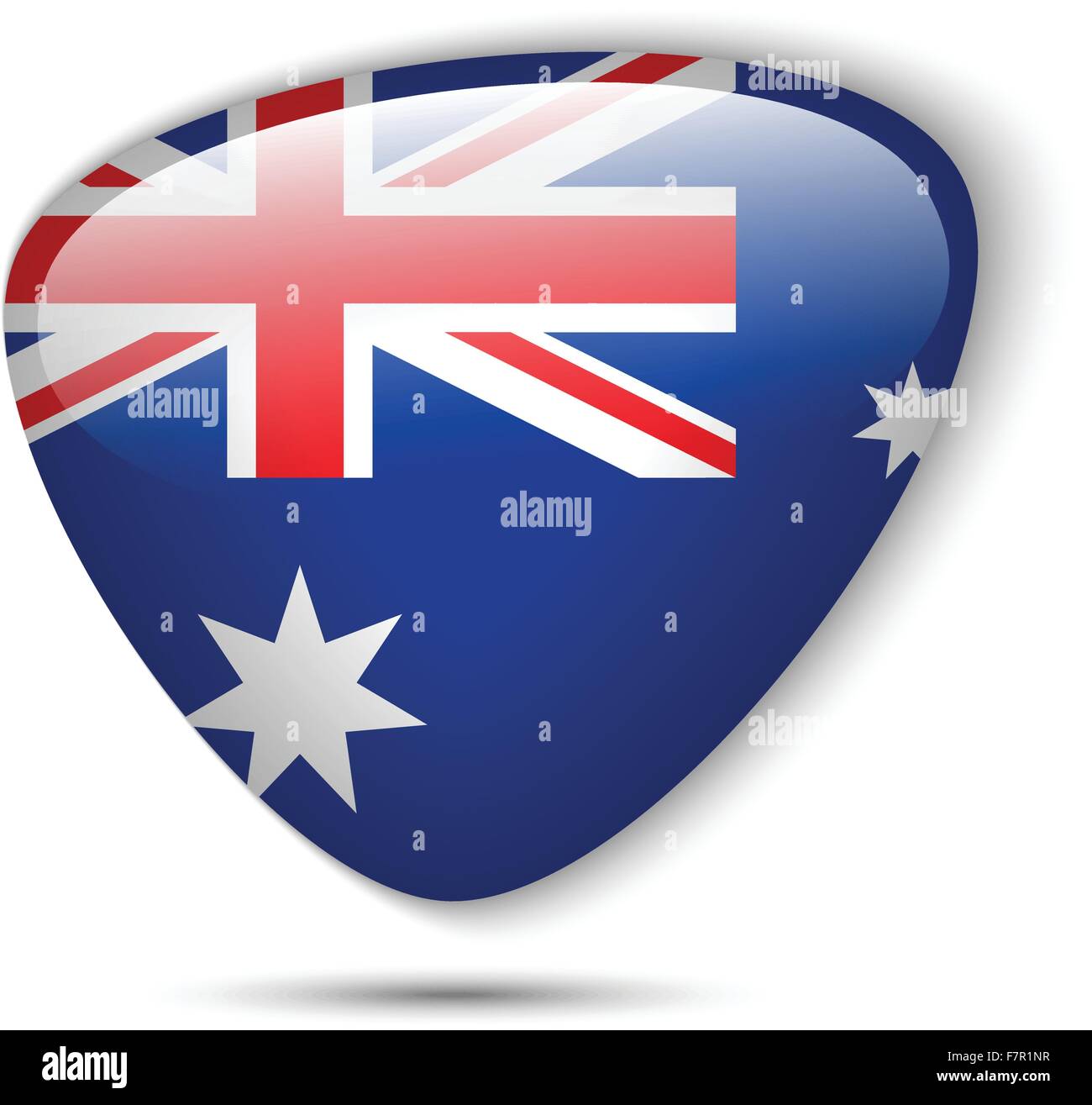 Australien Flagge glänzend drücken Stock Vektor