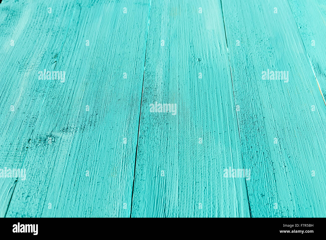 Vintage blau türkis Holzplatte lackiert Hintergrund Stockfoto