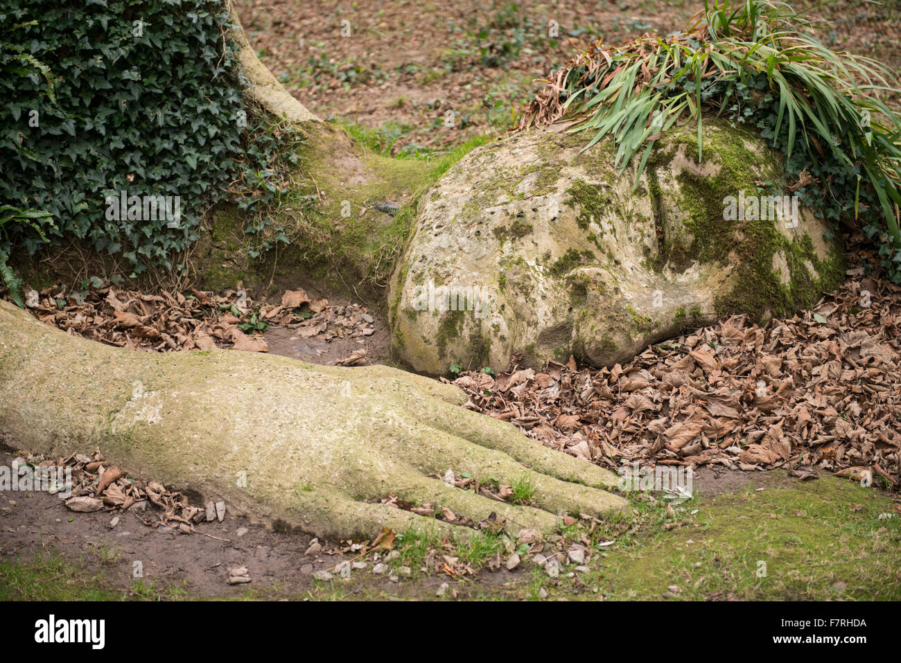 Der Schlamm Maid an die Lost Gardens of Heligan Stockfoto