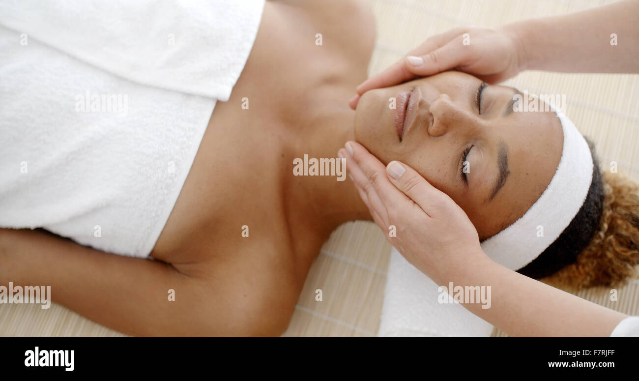 Frau immer Spa-Behandlung Stockfoto