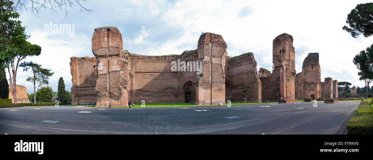 Eine Außenansicht des einen Eingang von den Caracalla, Rom, Italien Stockfoto