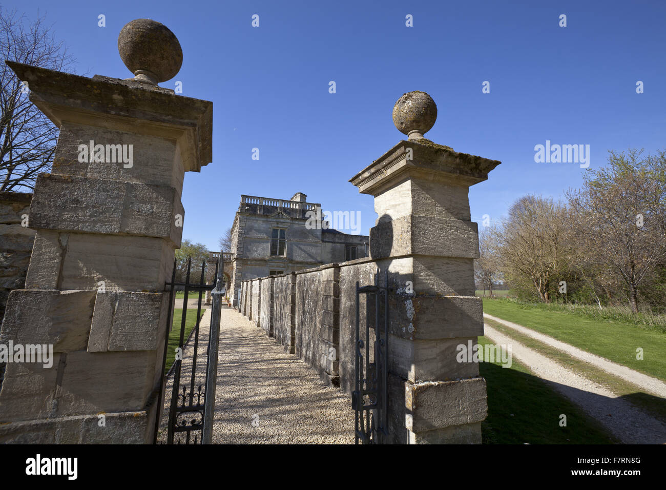 Lodge Park und Sherborne Estate, Gloucestershire. Lodge Park ist Englands einzige Überlebende 17. Jahrhundert Rehe Kurs und Tribüne, erstellt im Jahre 1634 von John "Crump" Dutton. Stockfoto