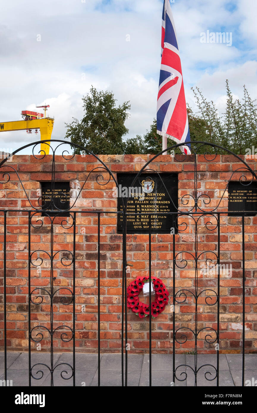 UDA Memorial Newtownards Straße East Belfast Nordirland Stockfoto