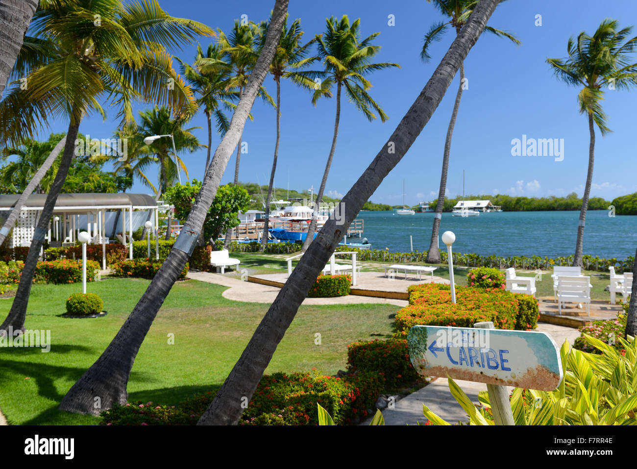 Blick auf La Parguera. Lajas, Puerto Rico. Karibik-Insel. Territorium der USA. Stockfoto