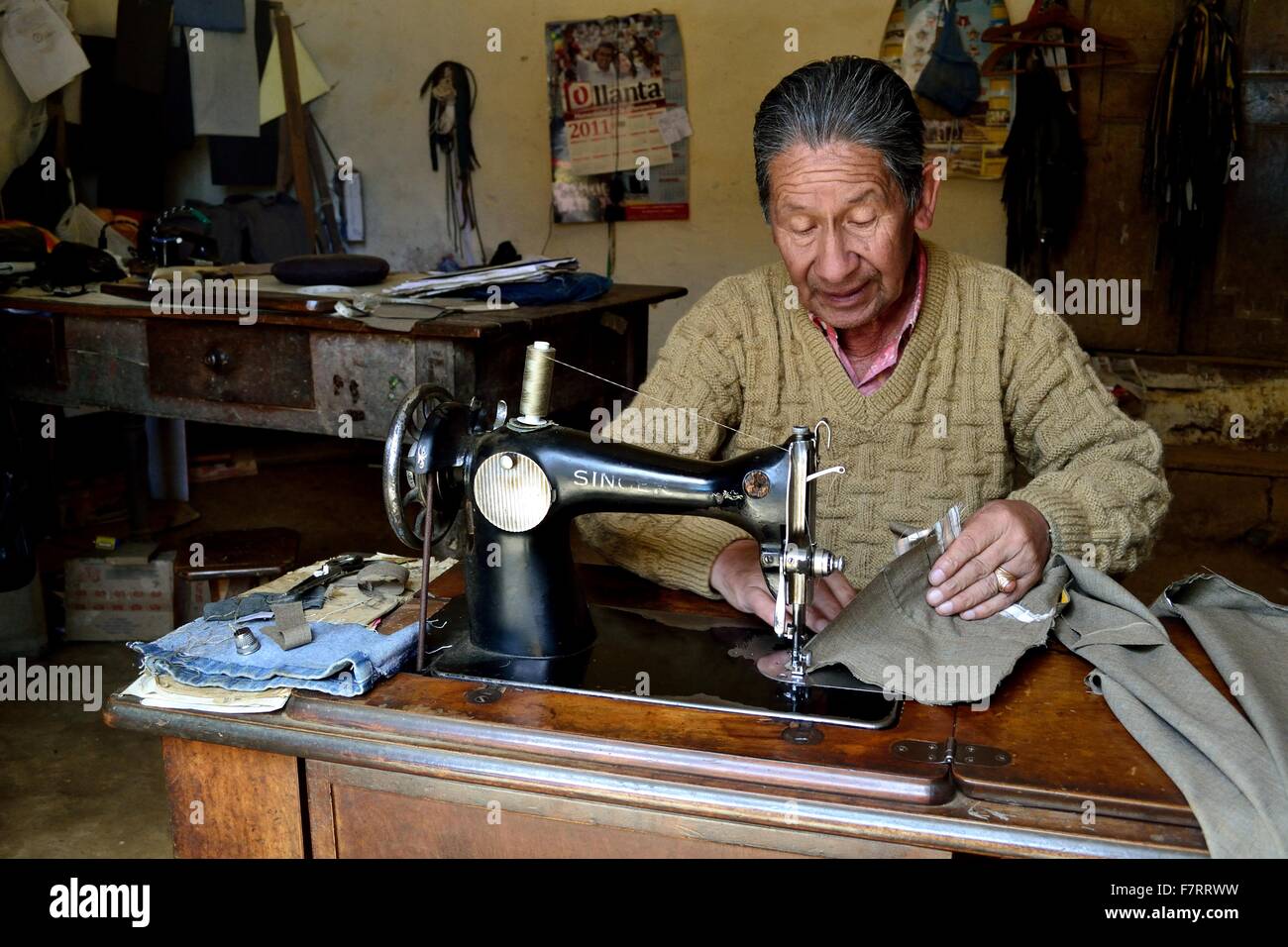 Schneider - Markt in AYABACA. Abteilung von Piura. Peru Stockfoto