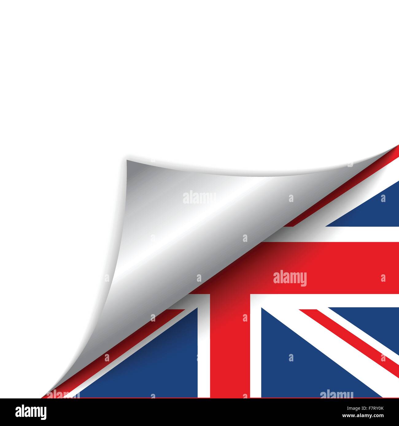 Vereinigtes Königreich-Landesflagge Umblättern Stock Vektor