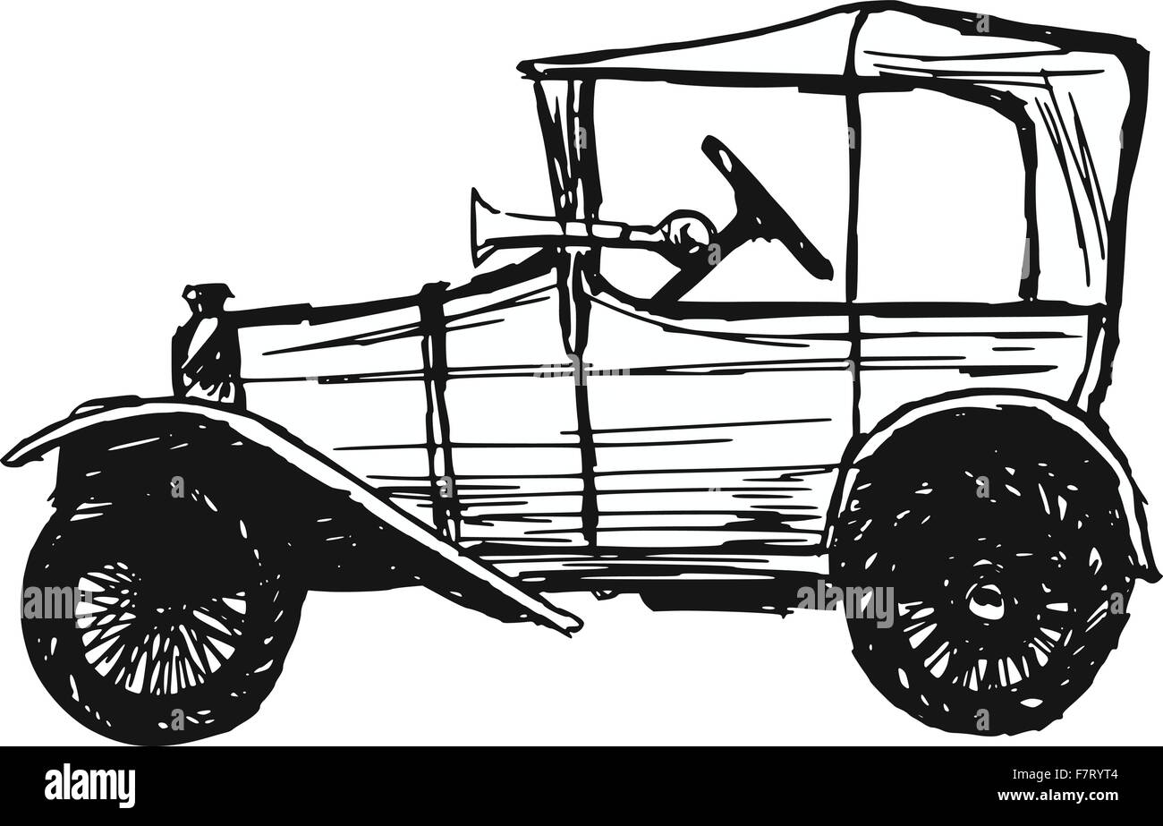 Retro-Auto Stock Vektor