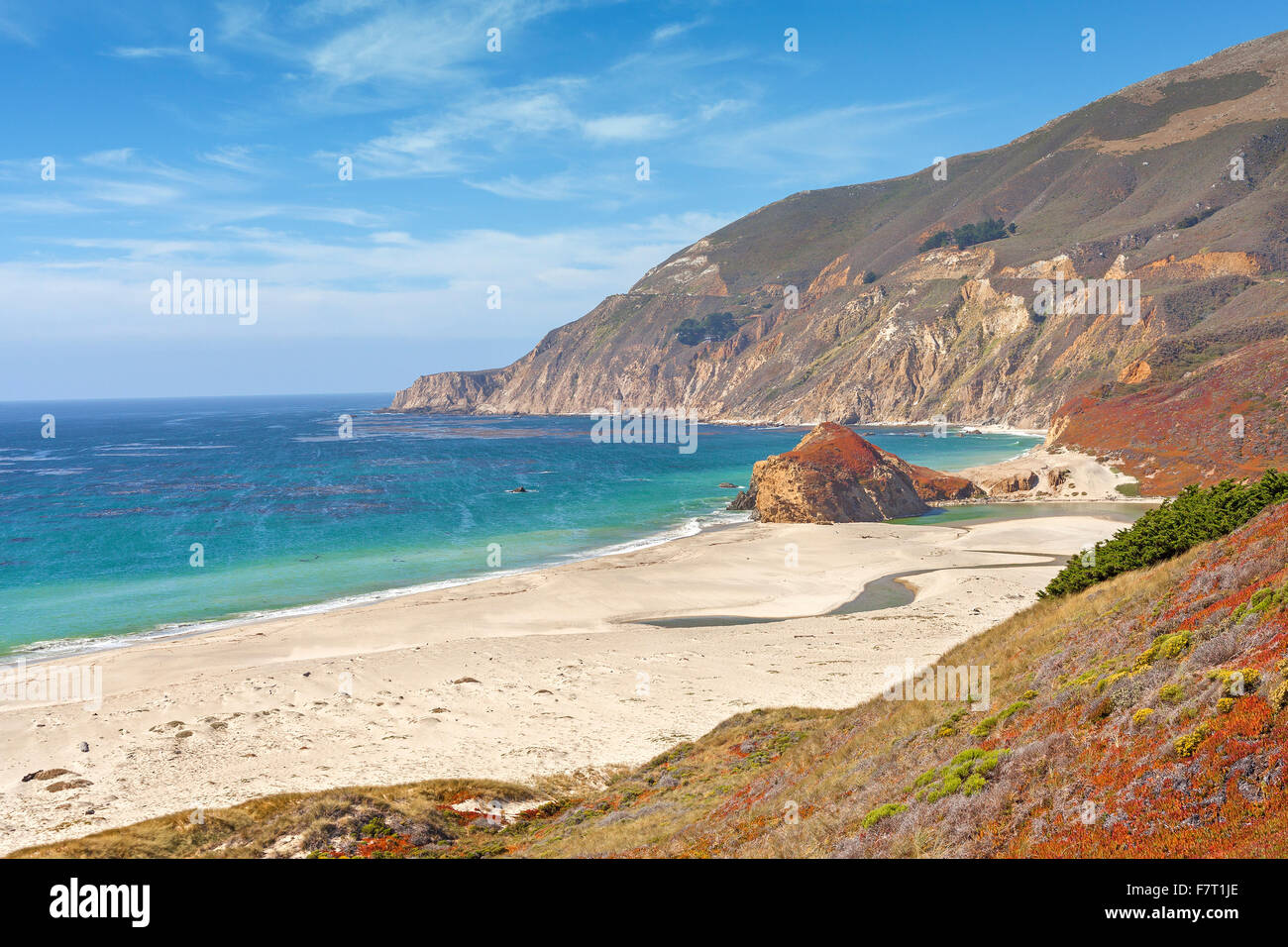 Kalifornische Küste entlang Pacific Coast Highway, USA. Stockfoto