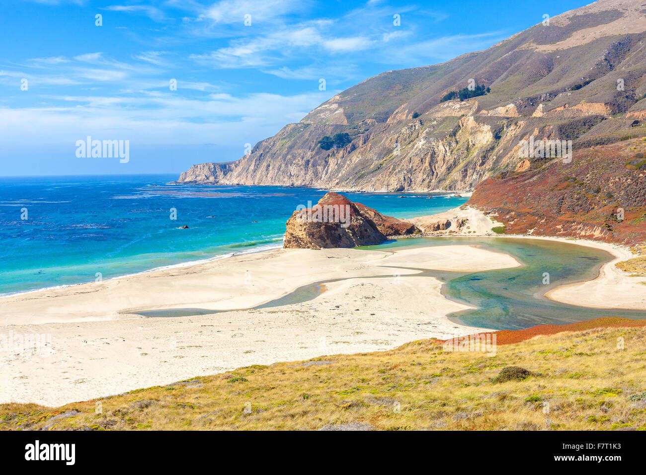 Kalifornische Küste entlang Pacific Coast Highway, USA. Stockfoto