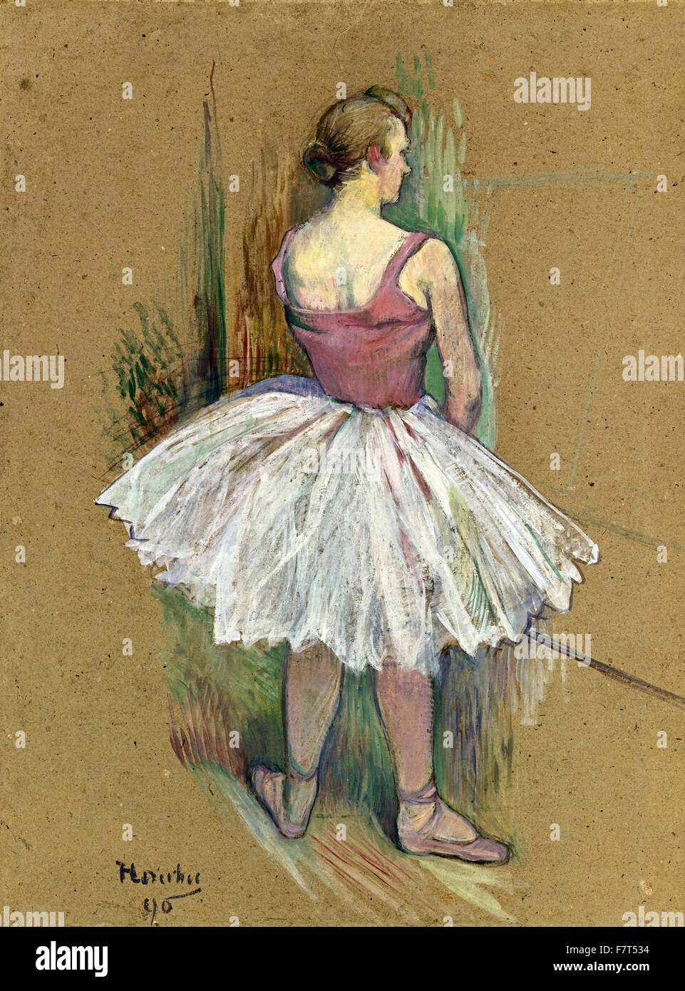 Henri de Toulouse-Lautrec-Danseuse de Pied Vue de Dos Stockfoto