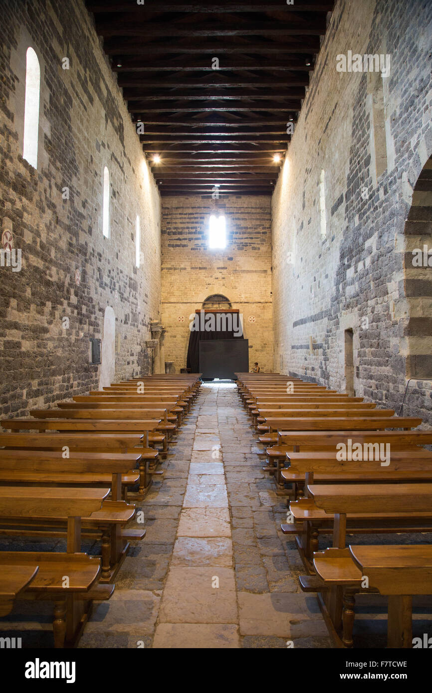 Die Kirche Santa Trinita di Saccargia in Sardinien Stockfoto