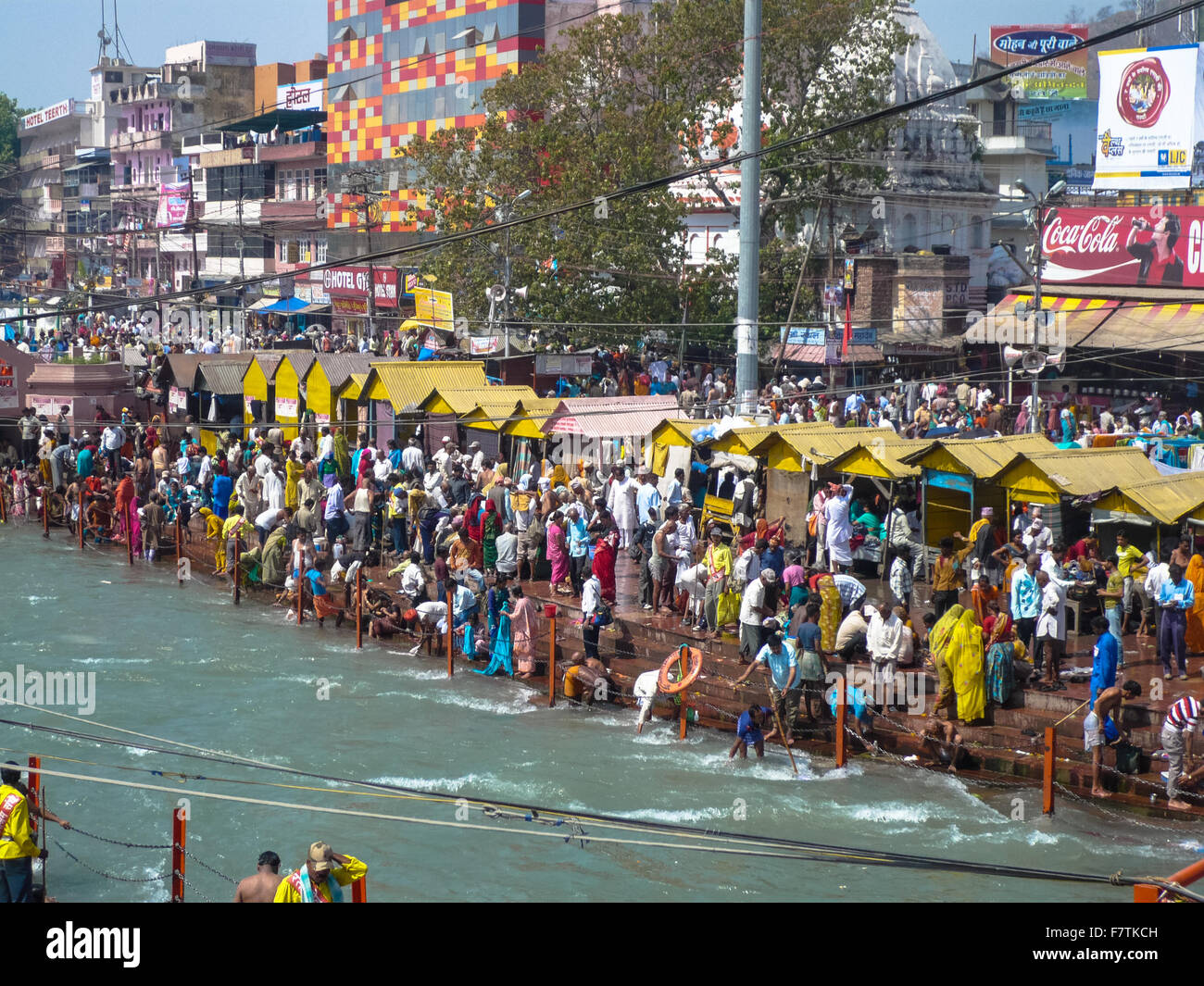 Kumbh Mela Heilige Festival in Haridwar, Indien Stockfoto