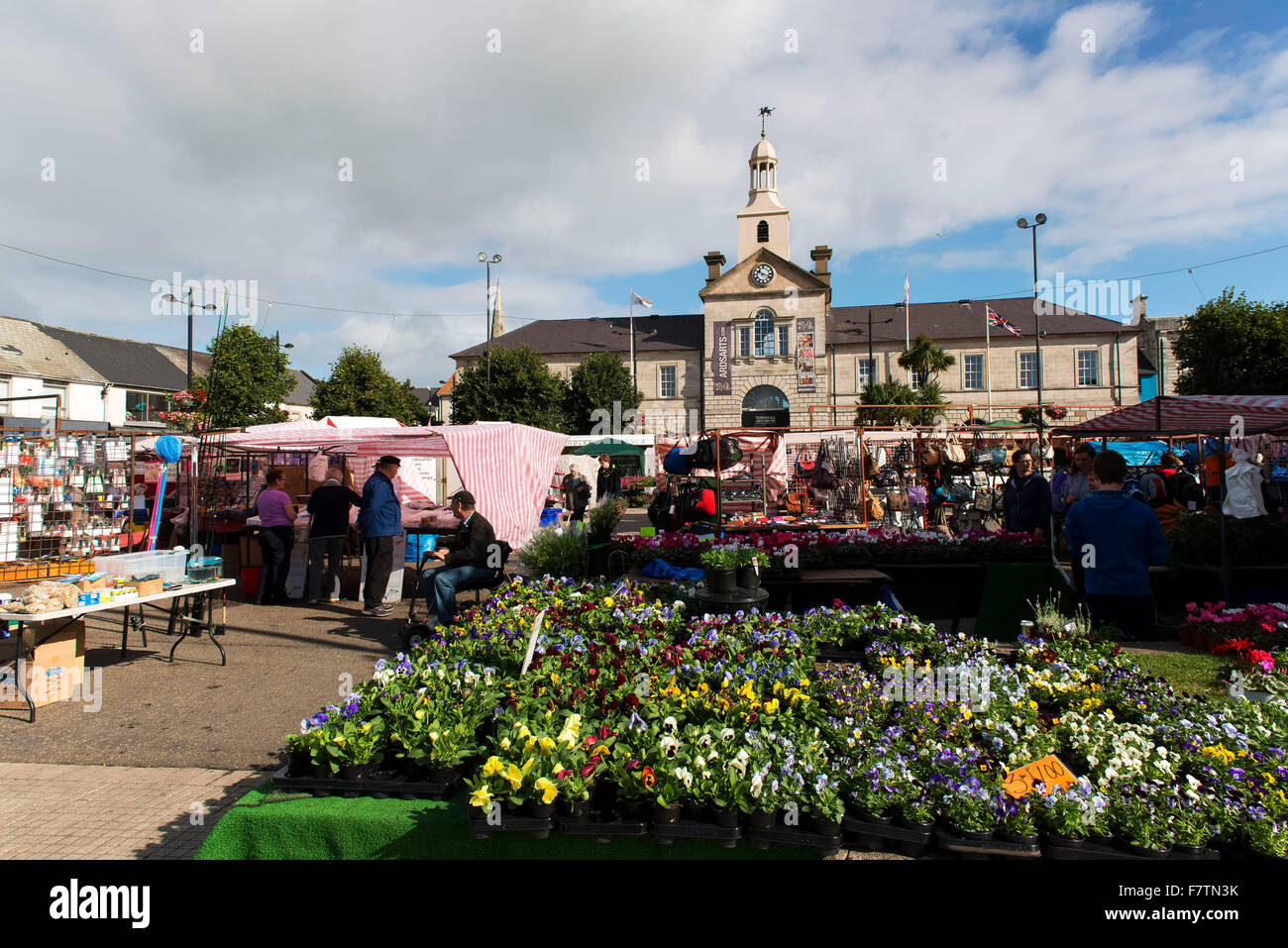 Newtownards Stadtzentrum, Samstag, 31. August 2013 Stockfoto